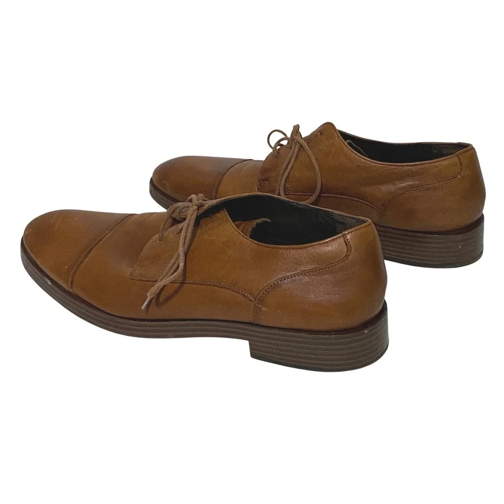 Cole Haan Mens Grand OS Cap Toe Leather Oxford British Tan Academia Career 8.5 M